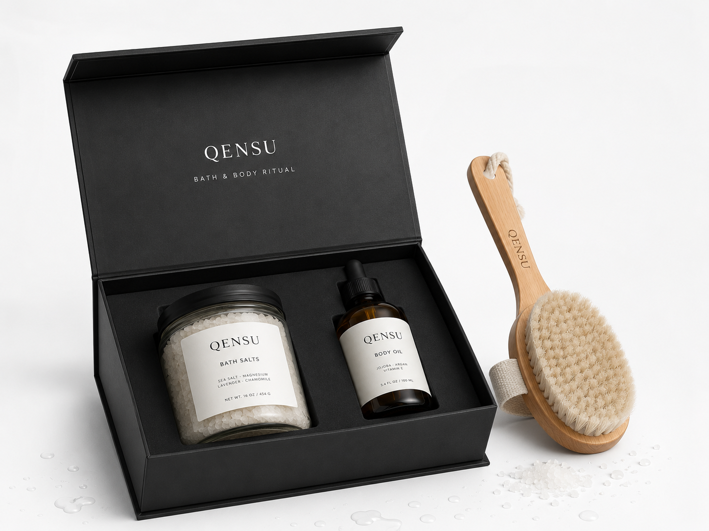 QENSU LUXE BATH &amp; BODY RITUAL SET